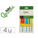 ESPONJA MANUALIDADES LIDERPAPEL PINCEL CUADRADO GOMA FOAM CAJA CON 4 UNIDADES 25/40/50/75 MM