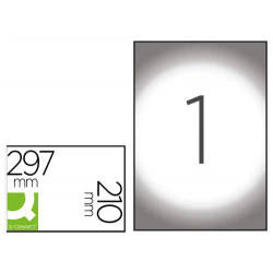 ETIQUETA ADHESIVA Q-CONNECT POLIESTER A4 TRANSPARENTE PARA IMPRESORAS INKJET PACK CON 20 HOJAS