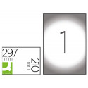 ETIQUETA ADHESIVA Q-CONNECT POLIESTER A4 TRANSPARENTE PARA IMPRESORAS INKJET PACK CON 20 HOJAS