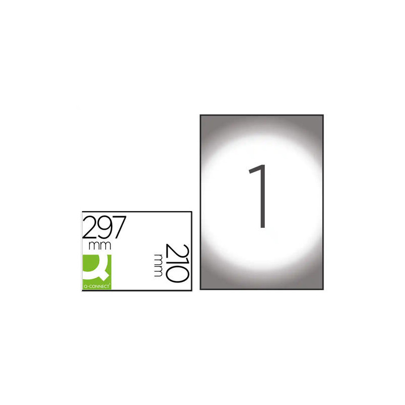 ETIQUETA ADHESIVA Q-CONNECT POLIESTER A4 TRANSPARENTE PARA IMPRESORAS INKJET PACK CON 20 HOJAS