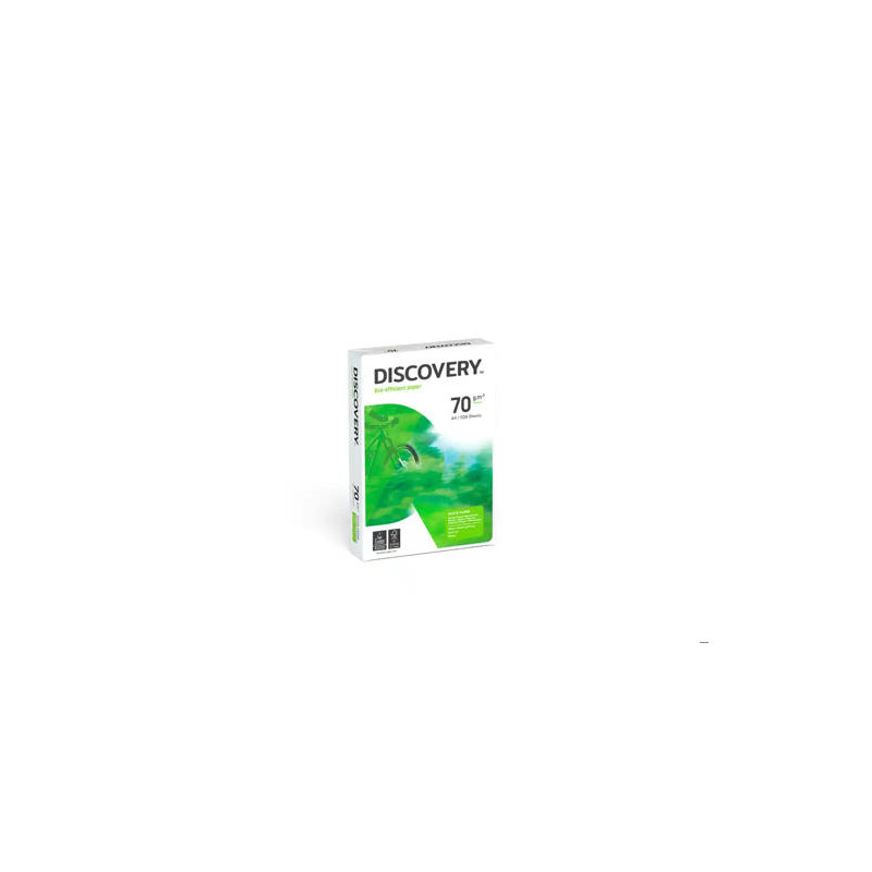 PAPEL FOTOCOPIADORA DISCOVERY DIN A4 70 GRAMOS PAPEL MULTIUSO INK-JET Y LASER PAQUETE DE 500 HOJAS