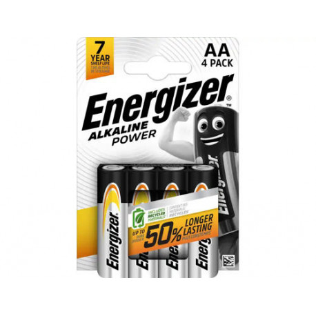 PILA ENERGIZER ALCALINA POWER AA BLISTER DE 4 UNIDAD