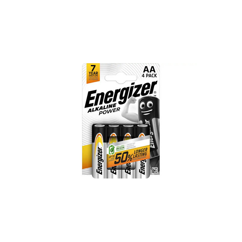 PILA ENERGIZER ALCALINA POWER AA BLISTER DE 4 UNIDAD