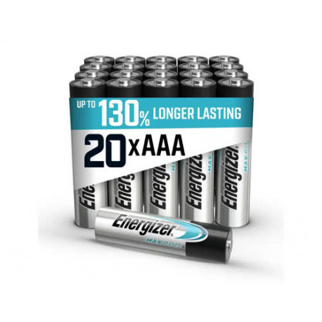 PILA ENERGIZER ALCALINA MAX PLUS AAA BLISTER DE 20 UNIDADES