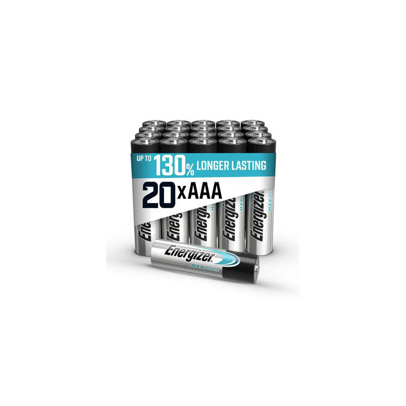 PILA ENERGIZER ALCALINA MAX PLUS AAA BLISTER DE 20 UNIDADES