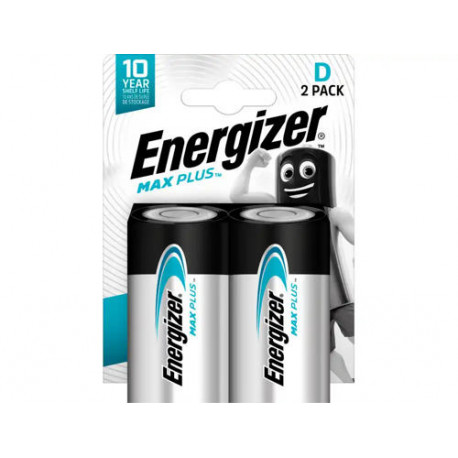 PILA ENERGIZER ALCALINA MAX PLUS D BLISTER DE 2 UNIDADES