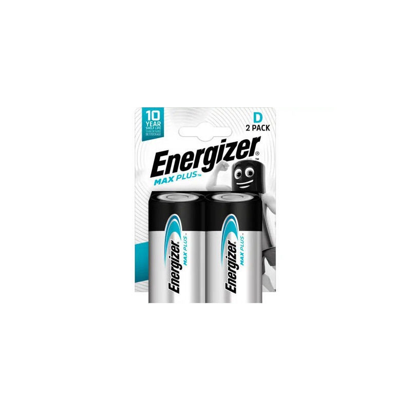 PILA ENERGIZER ALCALINA MAX PLUS D BLISTER DE 2 UNIDADES