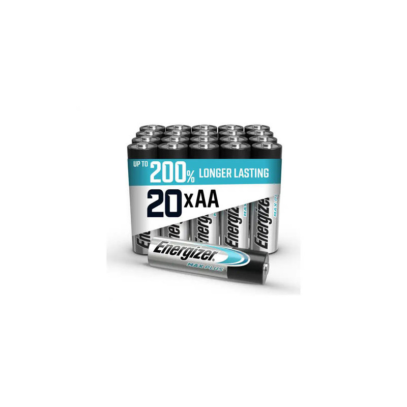 PILA ENERGIZER ALCALINA MAX PLUS AA BLISTER DE 20 UNIDADES
