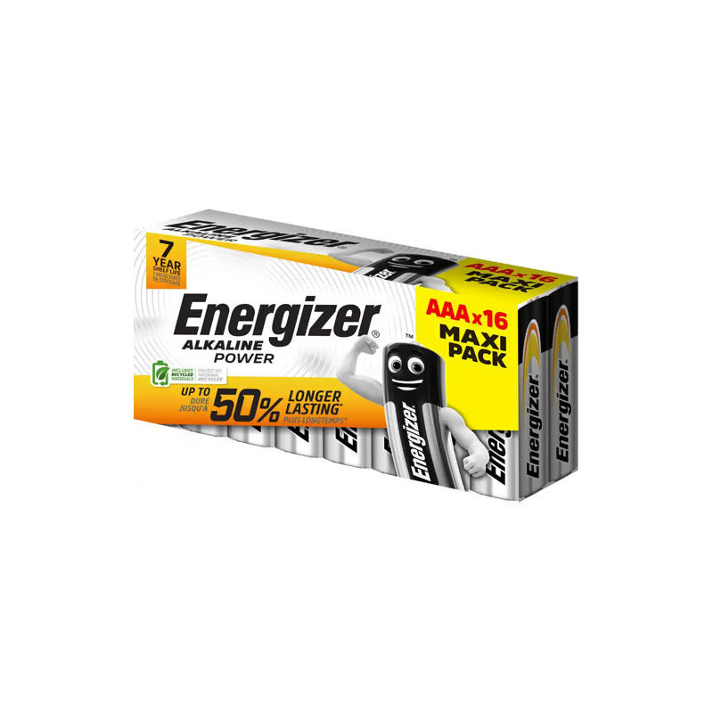 PILA ENERGIZER ALCALINA POWER AAA BLISTER DE 16 UNIDADES