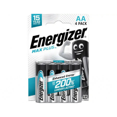 PILA ENERGIZER ALCALINA MAX PLUS AA BLISTER DE 4 UNIDADES