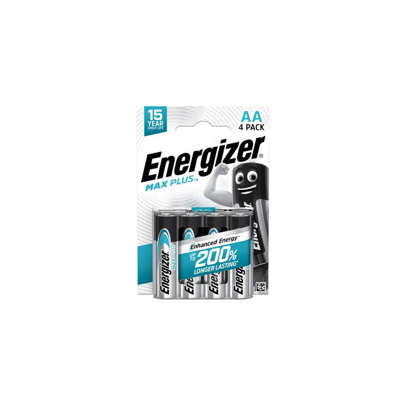 PILA ENERGIZER ALCALINA MAX PLUS AA BLISTER DE 4 UNIDADES
