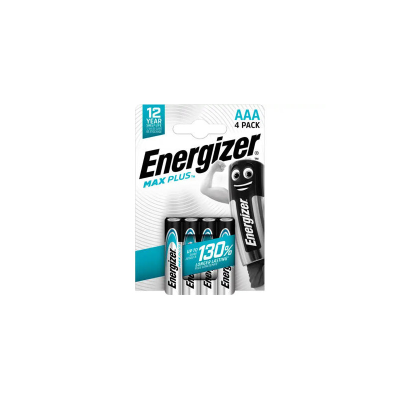 PILA ENERGIZER ALCALINA MAX PLUS AAA BLISTER DE 4 UNIDADES