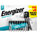 PILA ENERGIZER ALCALINA MAX PLUS AAA BLISTER DE 8 UNIDADES