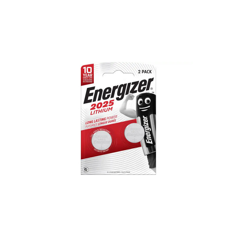 PILA ENERGIZER LITIO BOTON 2025 BLISTER DE 2 UNIDADES