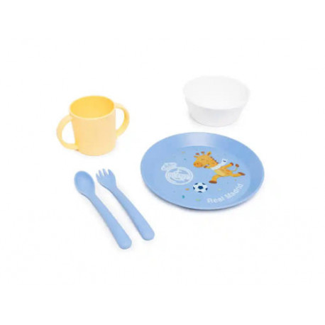 VAJILLA INFANTIL MINILAND REAL MADRID KIDDIE MEAL SET DE 5 PIEZAS