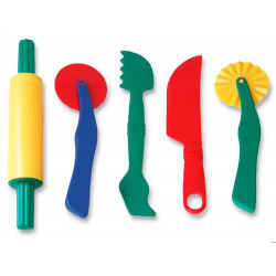 INSTRUMENTOS DE MODELAR MINILAND PARA PASTA BLANDA 22 CM SET DE 5 PIEZAS