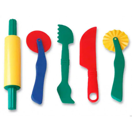 INSTRUMENTOS DE MODELAR MINILAND PARA PASTA BLANDA 22 CM SET DE 5 PIEZAS