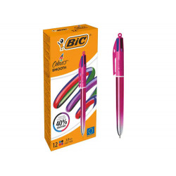 BOLIGRAFO BIC CUATRO COLORES SMOOTH GRADIENT ROSA PUNTA MEDIA 1 MM