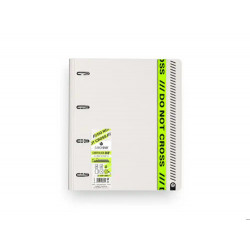 CARPETA CARCHIVO CARPEBLOCK 360 DO NOT CROSS A4 POLYFOAM 4 ANILLAS 35 MM CON RECAMBIO 100 H CUADRO 