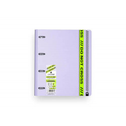 CARPETA CARCHIVO CARPEBLOCK 360 DO NOT CROSS A4 POLYFOAM 4 ANILLAS 35 MM CON RECAMBIO 100 H CUADRO 