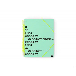 CARPETA CARCHIVO ARCHIVEX DO NOT CROSS A4 POLIPROPILENO ESCAPARATE CON ESPIRAL 40 FUNDAS VERDE MENTA