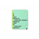 CARPETA CARCHIVO ARCHIVEX DO NOT CROSS A4 POLIPROPILENO ESCAPARATE CON ESPIRAL 40 FUNDAS VERDE MENTA