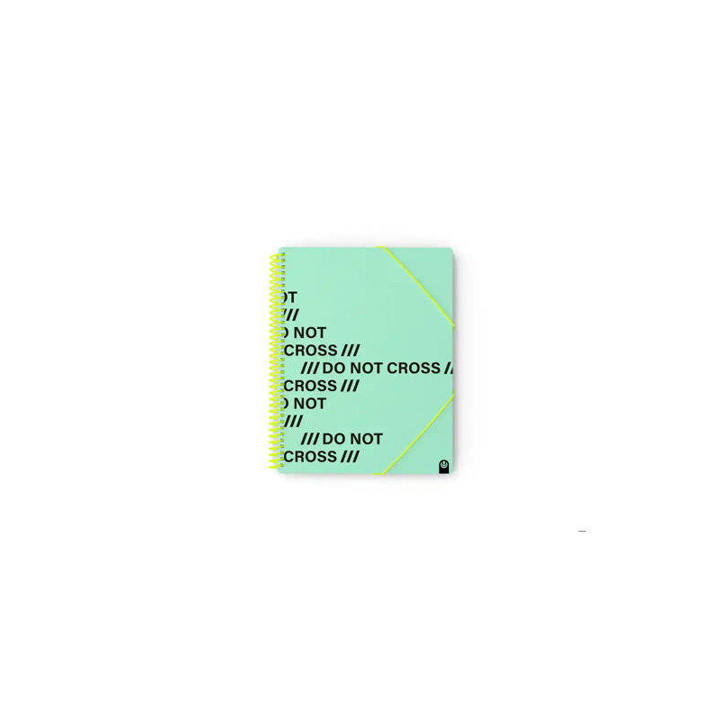 CARPETA CARCHIVO ARCHIVEX DO NOT CROSS A4 POLIPROPILENO ESCAPARATE CON ESPIRAL 40 FUNDAS VERDE MENTA