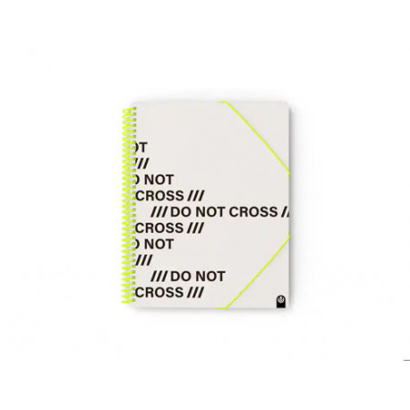 CARPETA CARCHIVO ARCHIVEX DO NOT CROSS A4 POLIPROPILENO ESCAPARATE CON ESPIRAL 40 FUNDAS GRIS