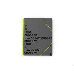 CARPETA CARCHIVO ARCHIVEX DO NOT CROSS A4 POLIPROPILENO ESCAPARATE CON ESPIRAL 40 FUNDAS NEGRO CARBO