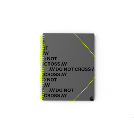 CARPETA CARCHIVO ARCHIVEX DO NOT CROSS A4 POLIPROPILENO ESCAPARATE CON ESPIRAL 40 FUNDAS NEGRO CARBO