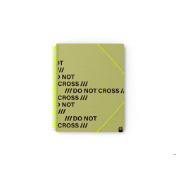 CARPETA CARCHIVO ARCHIVEX DO NOT CROSS A4 POLIPROPILENO ESCAPARATE CON ESPIRAL 40 FUNDAS VERDE MILIT