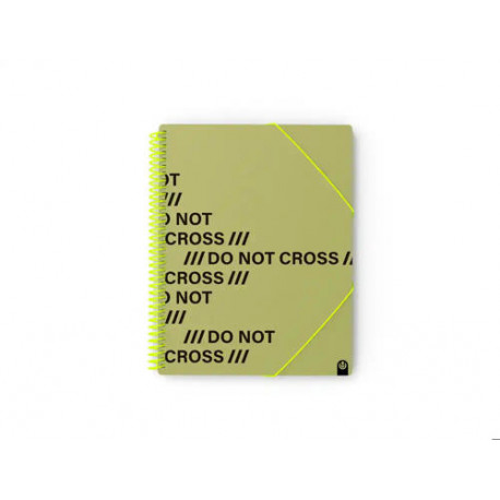 CARPETA CARCHIVO ARCHIVEX DO NOT CROSS A4 POLIPROPILENO ESCAPARATE CON ESPIRAL 40 FUNDAS VERDE MILIT