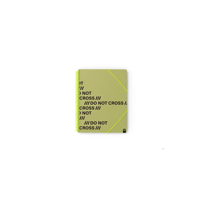 CARPETA CARCHIVO ARCHIVEX DO NOT CROSS A4 POLIPROPILENO ESCAPARATE CON ESPIRAL 40 FUNDAS VERDE MILIT