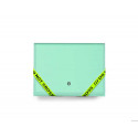CARPETA CARCHIVO DO NOT CROSS FOLIO CLASIFICADORA 13 DEPARTAMENTOS CON GOMAS POLYFOAM VERDE MENTA