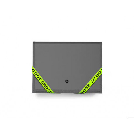 CARPETA CARCHIVO DO NOT CROSS FOLIO CLASIFICADORA 13 DEPARTAMENTOS CON GOMAS POLYFOAM NEGRO CARBON