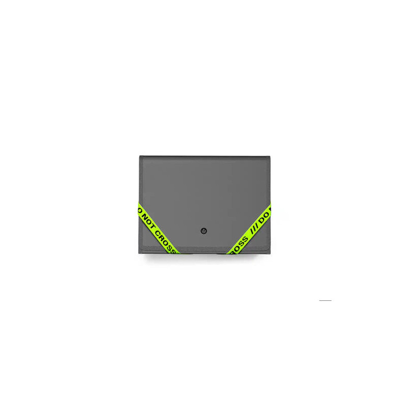 CARPETA CARCHIVO DO NOT CROSS FOLIO CLASIFICADORA 13 DEPARTAMENTOS CON GOMAS POLYFOAM NEGRO CARBON