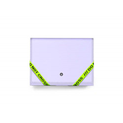 CARPETA CARCHIVO DO NOT CROSS FOLIO CLASIFICADORA 13 DEPARTAMENTOS CON GOMAS POLYFOAM MALVA