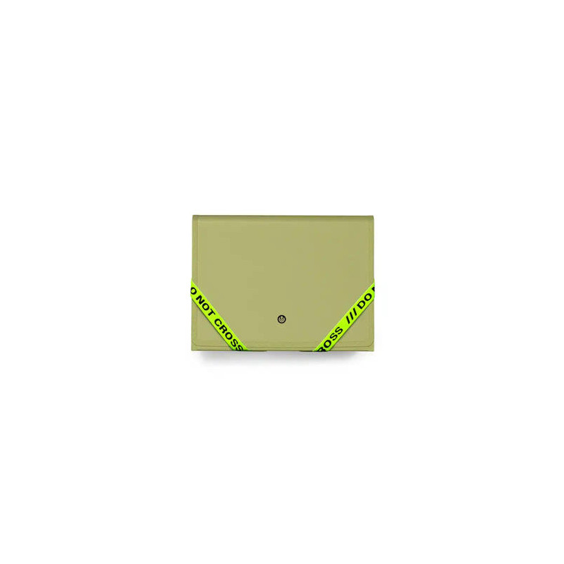 CARPETA CARCHIVO DO NOT CROSS FOLIO CLASIFICADORA 13 DEPARTAMENTOS CON GOMAS POLYFOAM VERDE MILITAR