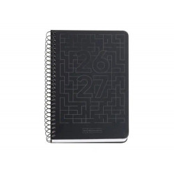 AGENDA ESPIRAL ESCOLAR MIQUELRIUS ACTIVA TAPA CARTON FORRADO OCTAVO DIA PAGINA 26-27 NEGRO