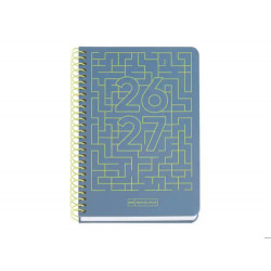 AGENDA ESPIRAL ESCOLAR MIQUELRIUS ACTIVA TAPA CARTON FORRADO OCTAVO DIA PAGINA 26-27 AZUL