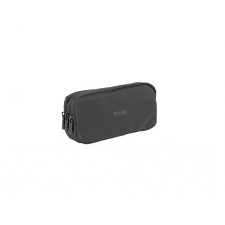 BOLSO ESCOLAR PORTATODO MILAN SHADOW TRES CREMALLERAS COLOR NEGRO 110X220X65 MM