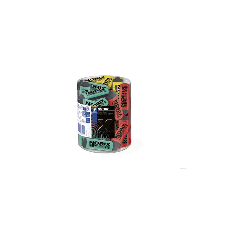GOMA DE BORRAR STAEDTLER NORIX CUBILETE DE 30 UNIDADES COLORES SURTIDOS