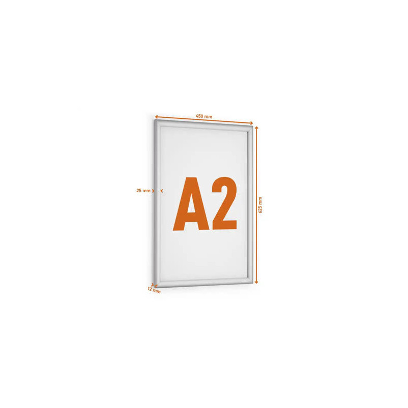 MARCO PORTAANUNCIOS DURABLE OUTDOOR A2 MARCO ALUMINIO ANODIZADO PLATA 645X470X12 MM