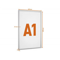 MARCO PORTAANUNCIOS DURABLE OUTDOOR A1 MARCO ALUMINIO ANODIZADO PLATA 895X645X12 MM