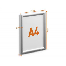 MARCO PORTAANUNCIOS DURABLE OUTDOOR A4 MARCO ALUMINIO ANODIZADO PLATA 350X260X12 MM