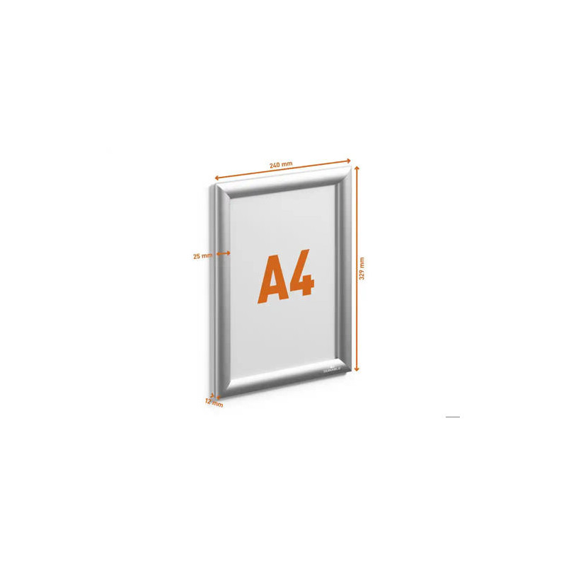 MARCO PORTAANUNCIOS DURABLE OUTDOOR A4 MARCO ALUMINIO ANODIZADO PLATA 350X260X12 MM