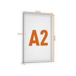 MARCO PORTAANUNCIOS DURABLE OUTDOOR A2 MARCO ALUMINIO ANODIZADO PLATA 645X470X12 MM