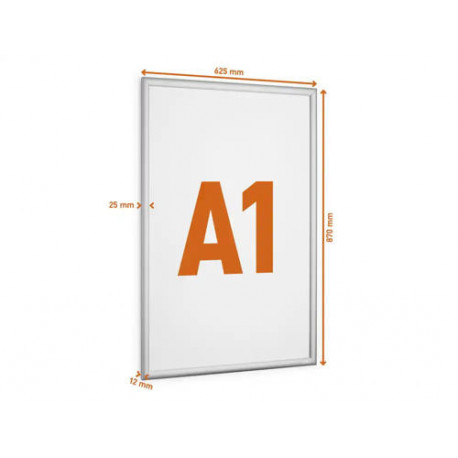 MARCO PORTAANUNCIOS DURABLE OUTDOOR A1 MARCO ALUMINIO ANODIZADO PLATA 895X645X12 MM