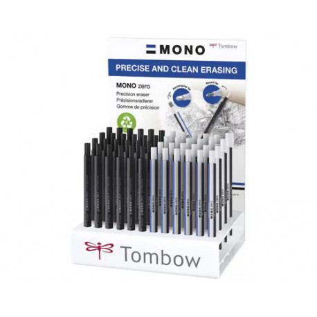 PORTAGOMAS TOMBOW MONO ZERO EXPOSITOR DE 48 UNIDADES SURTIDAS