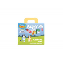PLASTILINA JOVI BABY BLUEY MY FIRST ESTUCHE MALETIN 4 UNIDADES COLORES SURTIDOS + 3 ESTAMPADORES NUM